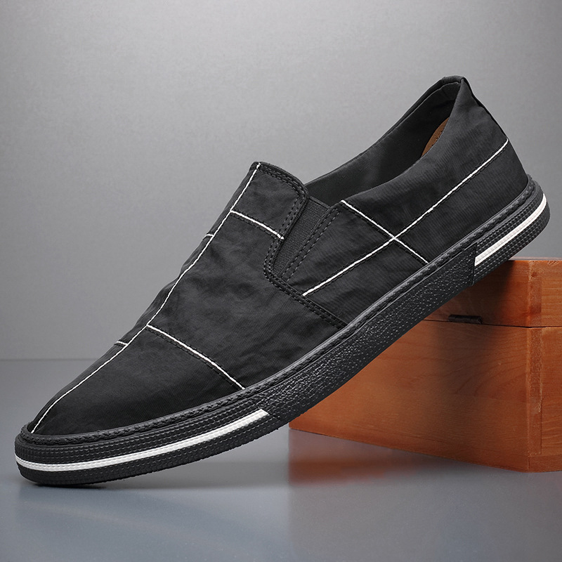Mondrian Slip-On sneakers canvas artistique homme – Valenne Paris