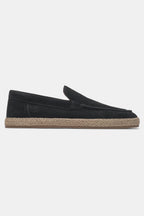 Espadrille Loafer Noir – mocassins daim jute homme Valenne