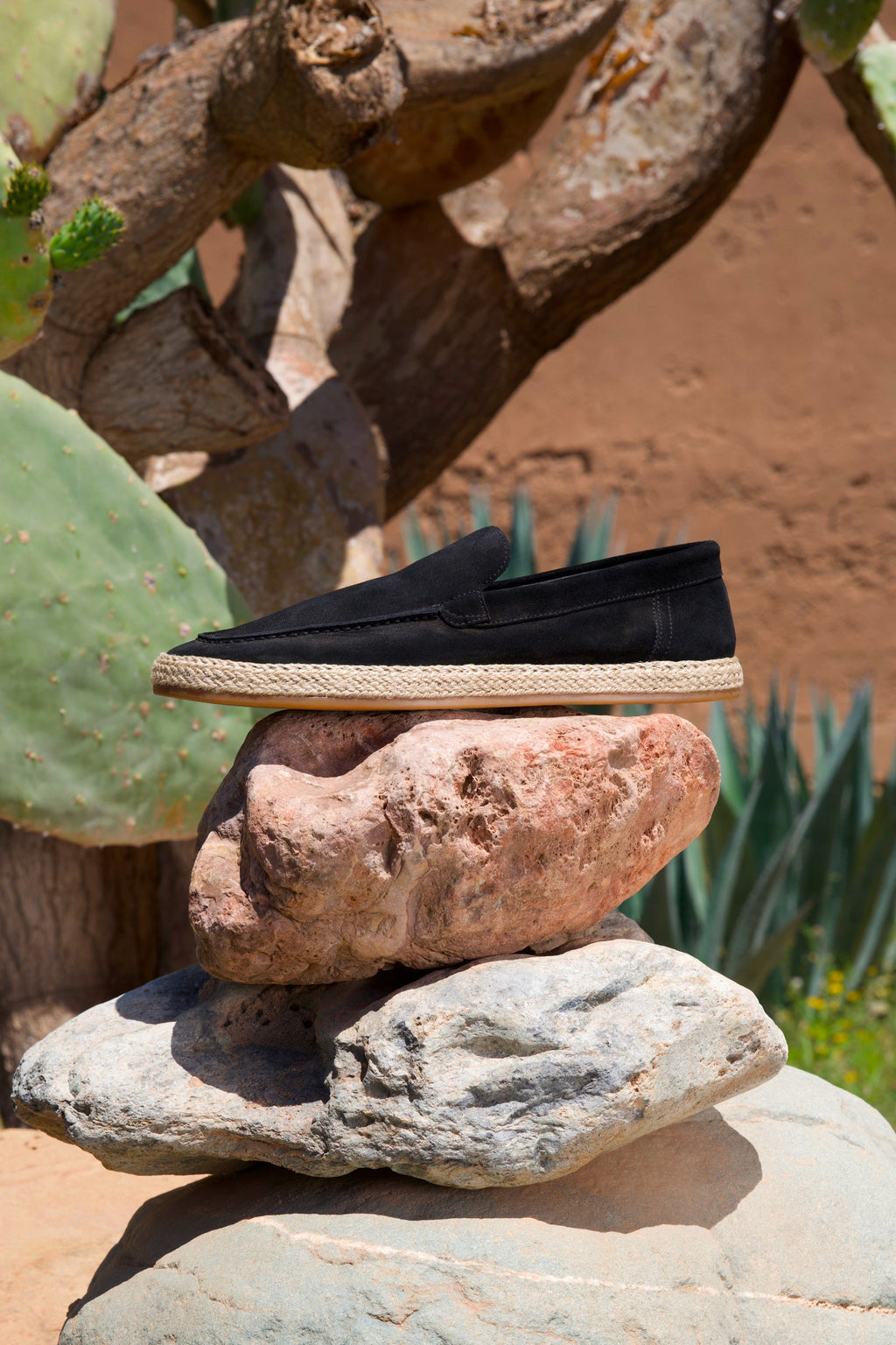 Mocassins daim jute homme – vue complète lifestyle Valenne