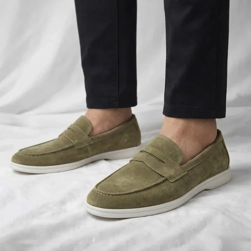 Bancroft Suede Loafers – vue dessus semelle intérieure rembourrée