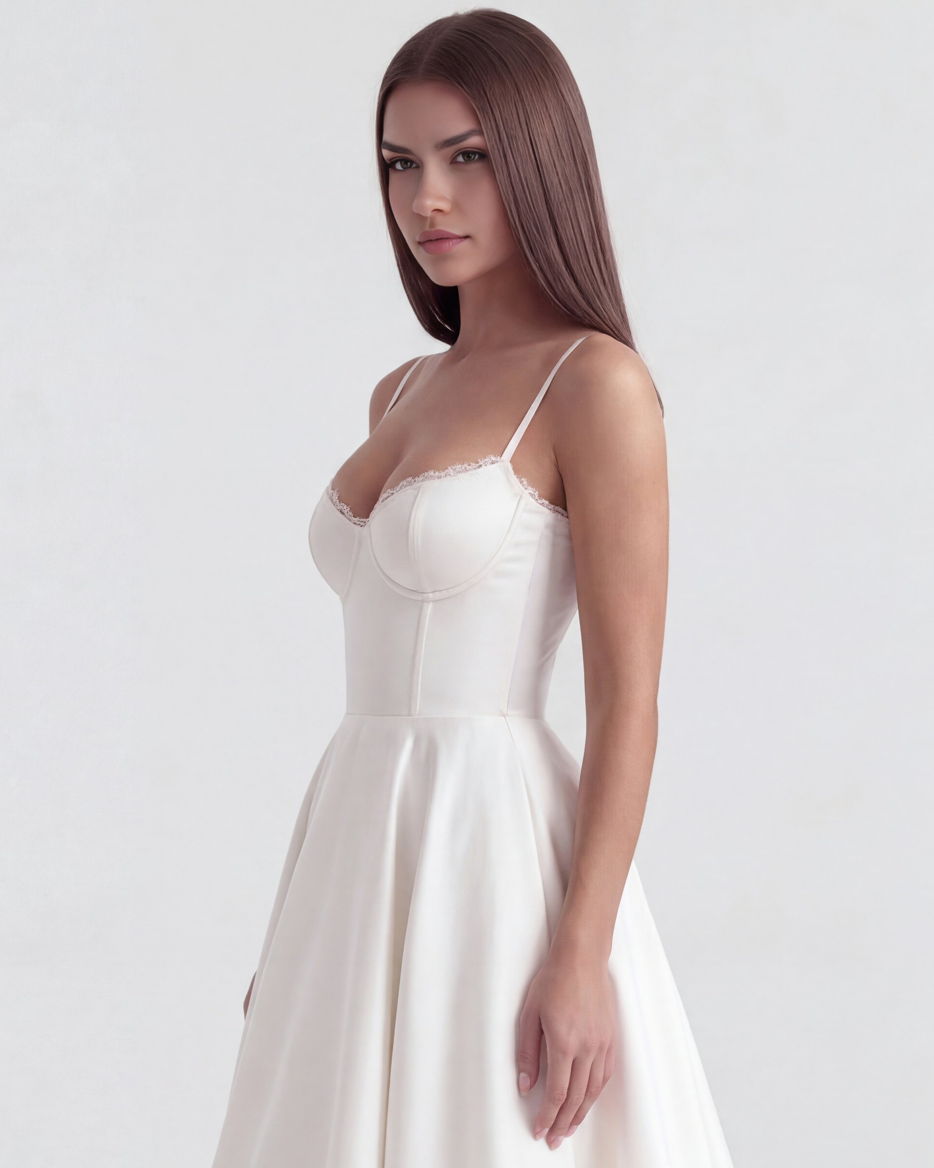 Robe Selene Valenne – détail corsage baleiné et bretelles