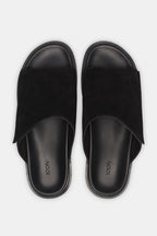 Vino Sandals noir – vue de face velcro ajustable