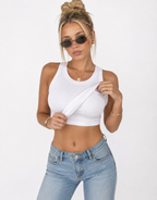 Top Débardeur Soutien-Gorge Intégré Femme Noir – Valenne