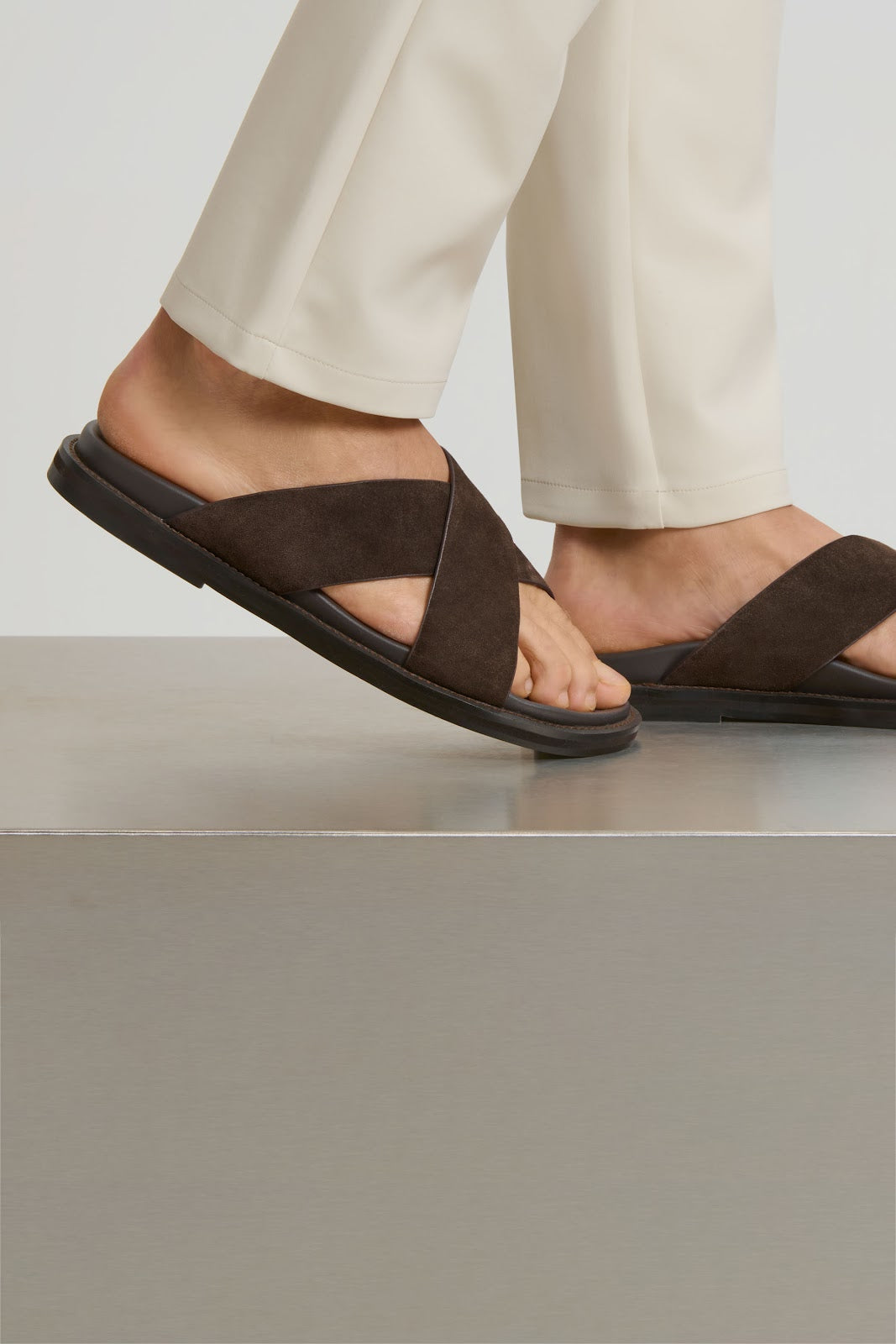Stefano Sandals noir – vue trois-quarts doublure cuir