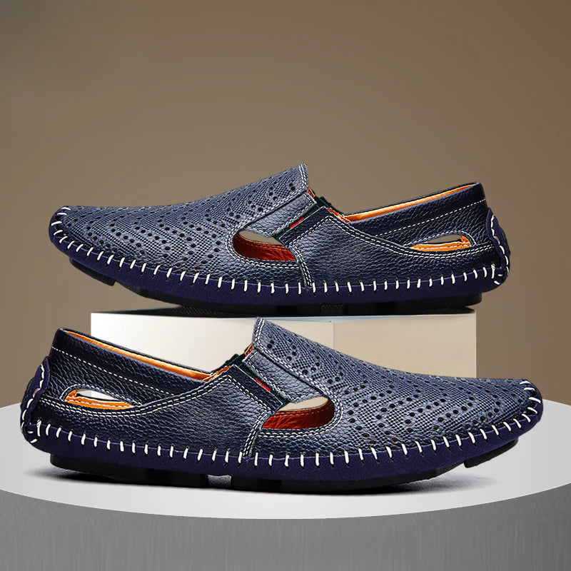 Sandales cuir italiano homme – vue trois-quarts