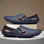 Sandales cuir italiano homme – vue trois-quarts
