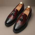 Dalton Vale Loafers Ivory Jet – mocassins cuir blanc ivoire et noir