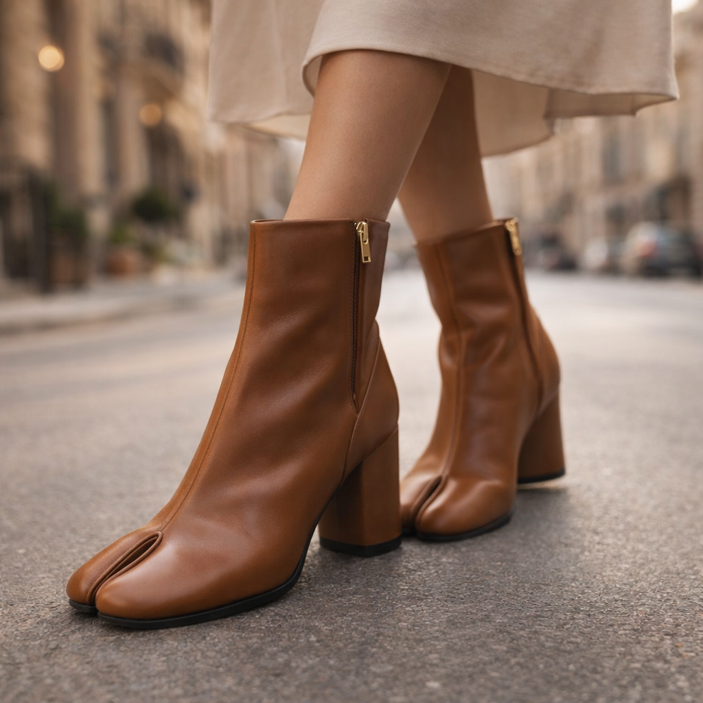 Bottes Cuir Ansel Femme Marron – Valenne