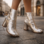 Bottes Cuir Femme Argent Ansel – Valenne