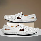 Sandales cuir italien homme – vue de profil