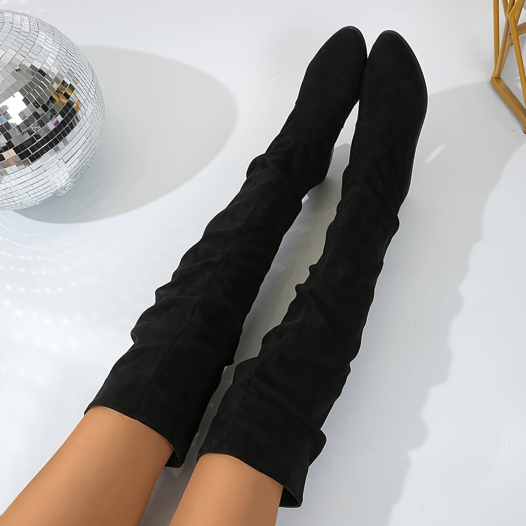 Bottes Slouchy Femme Jolie Détail Tige – Valenne