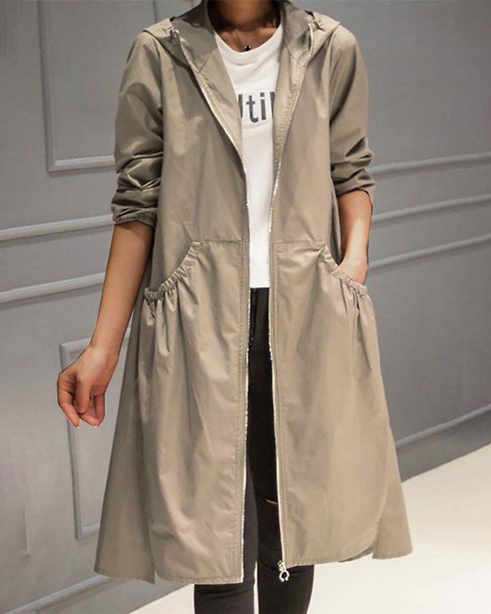 Trench Imperméable Femme Alice Kaki Léger – Valenne