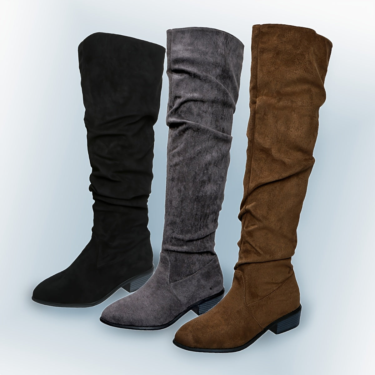 Bottes Suédine Femme Jolie Vue Face – Valenne