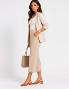 Pantalon Capri Taille Haute Femme Détail – Valenne