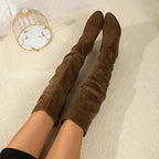 Bottes Hautes Suédine Jolie Lifestyle – Valenne