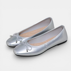 Ballerines Femme Argent Nœud – Valenne