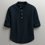 Chemise Henley Hudson Homme Marine – Valenne