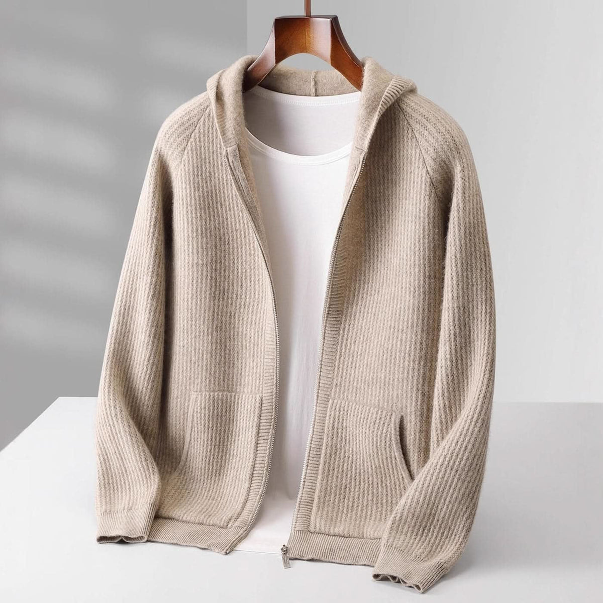 Zip Hoodie Noah Détail Capuche Cachemire – Valenne