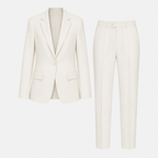Ensemble Tailleur Blanc Blazer Pantalon – Valenne