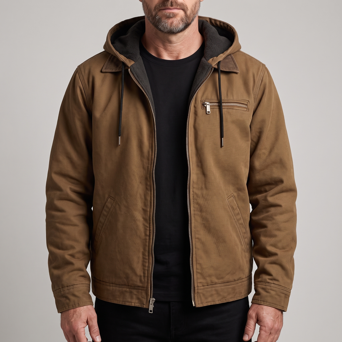 Veste Bomber Homme Connor Marron Robuste – Valenne