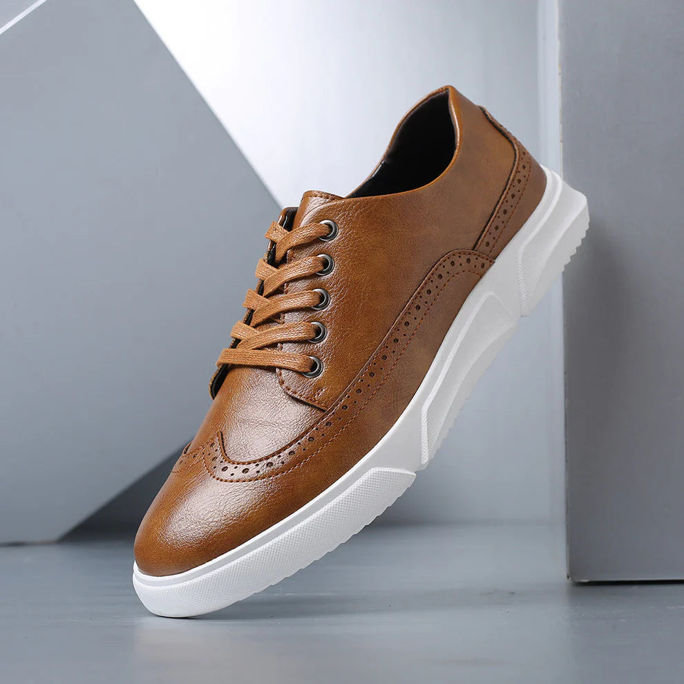 Baskets cuir Harrington homme brogue