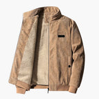 Blouson aviateur homme beige poignets côtelés – veste casual chic