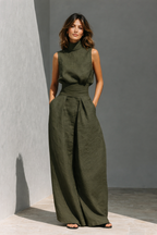 Ensemble Deux Pièces Plissé Femme Détail – Valenne