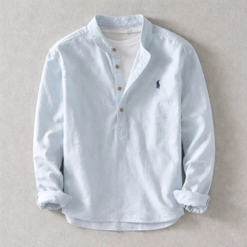 Chemise Henley homme lin japonais