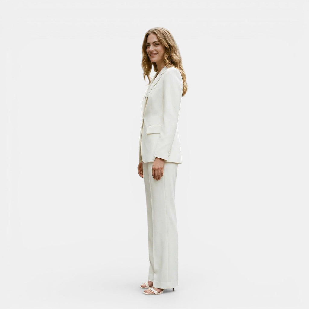 Tailleur Blanc Femme Vue Trois Quarts – Valenne
