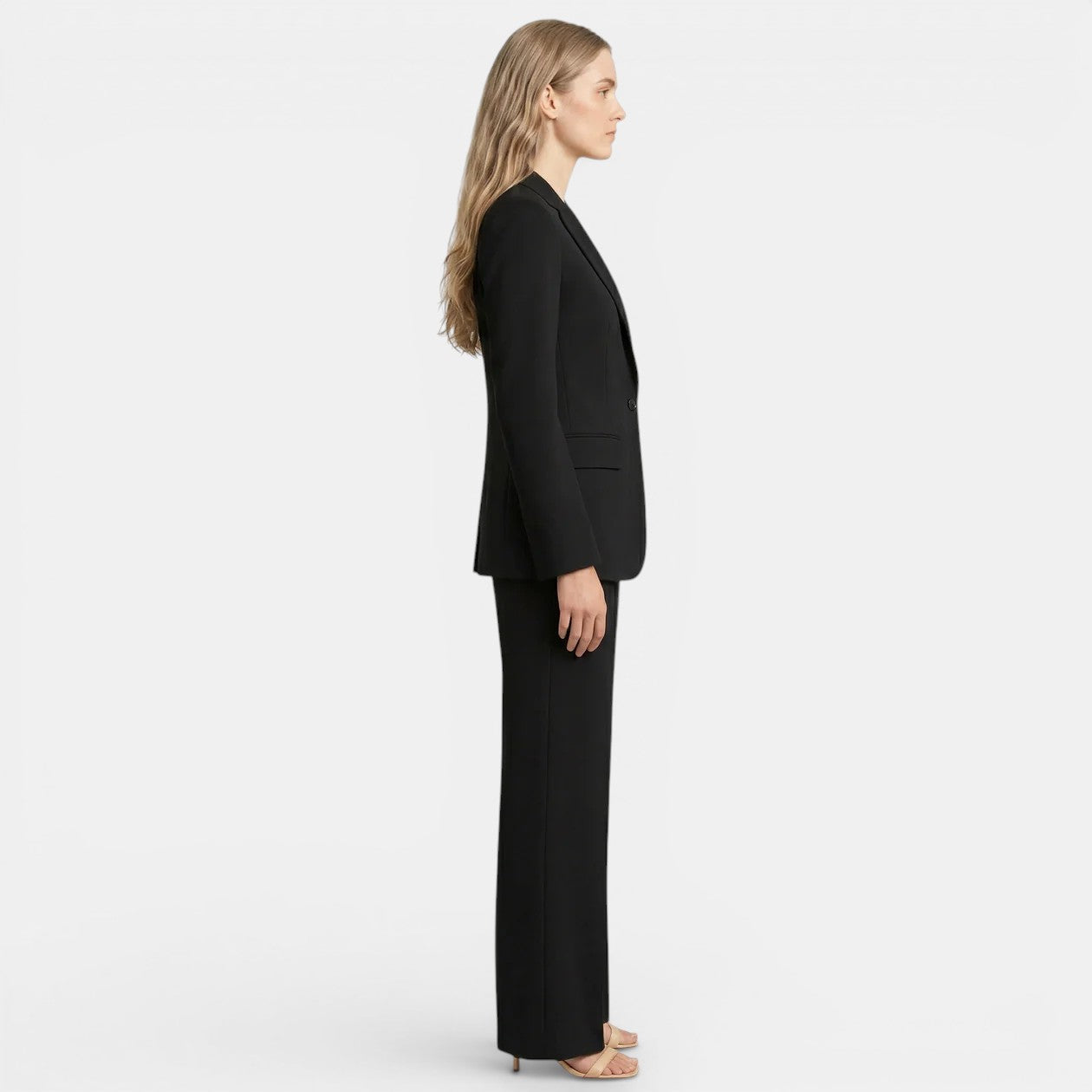 Tailleur Noir Femme Vue Profil – Valenne