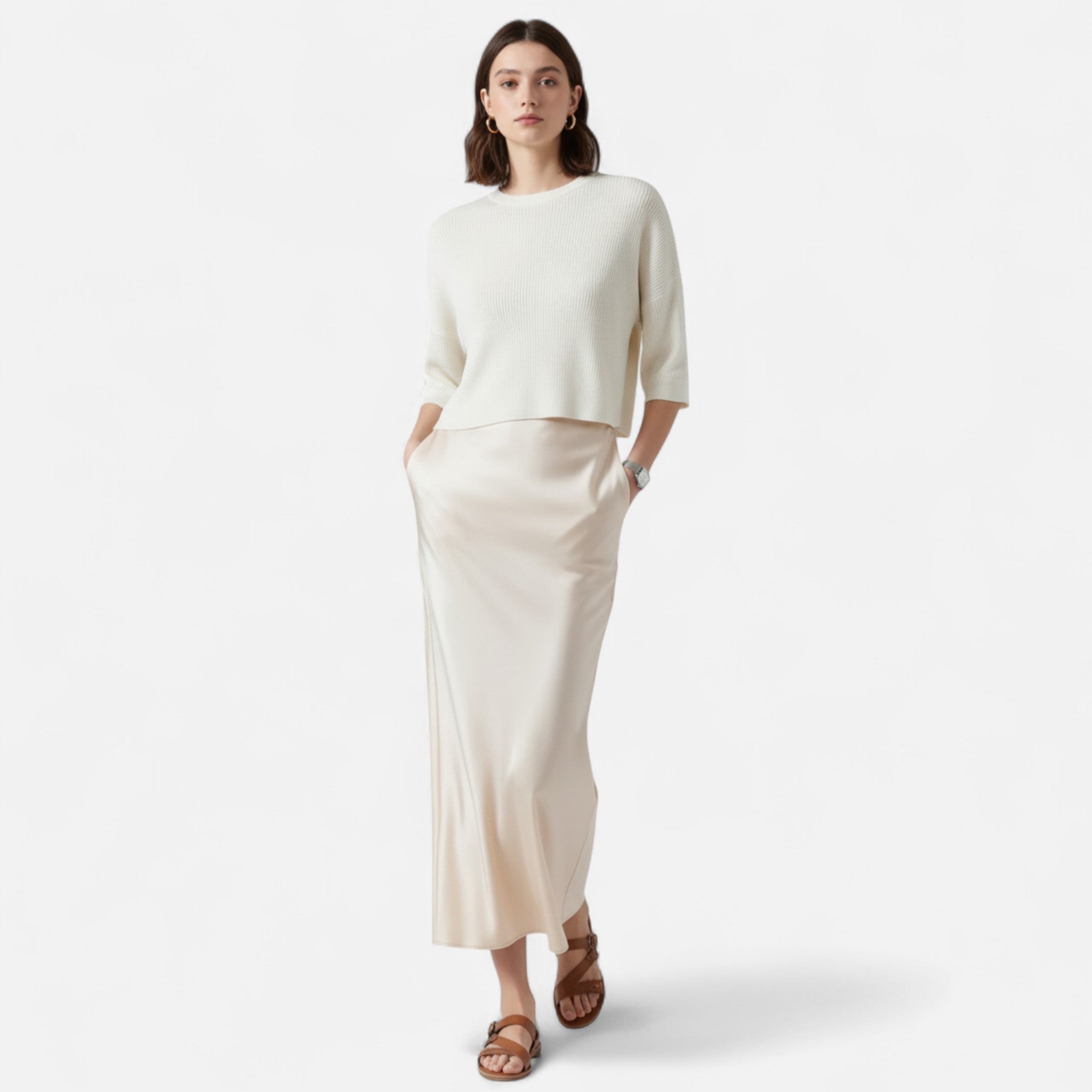 Jupe Soie Femme Style Old Money – Valenne