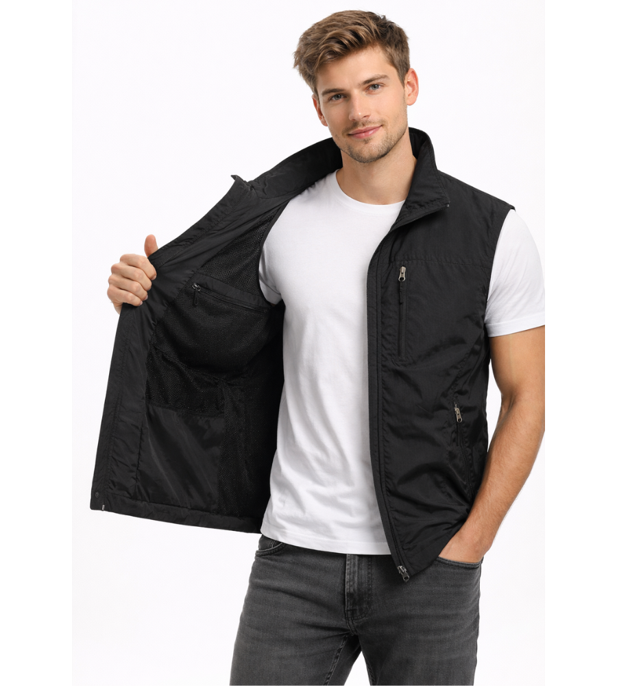 Bodywarmer Homme Détail Col Montant – Valenne