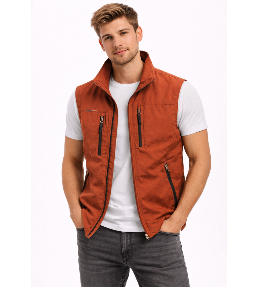 Bodywarmer Homme Kaki Poches Zip – Valenne
