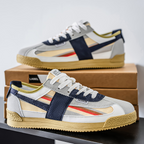 Hensen Retro Sneakers Blanc Noir – vue de face