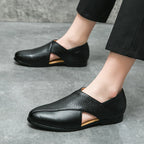 Mocassins homme élégants cuir – vue semelle