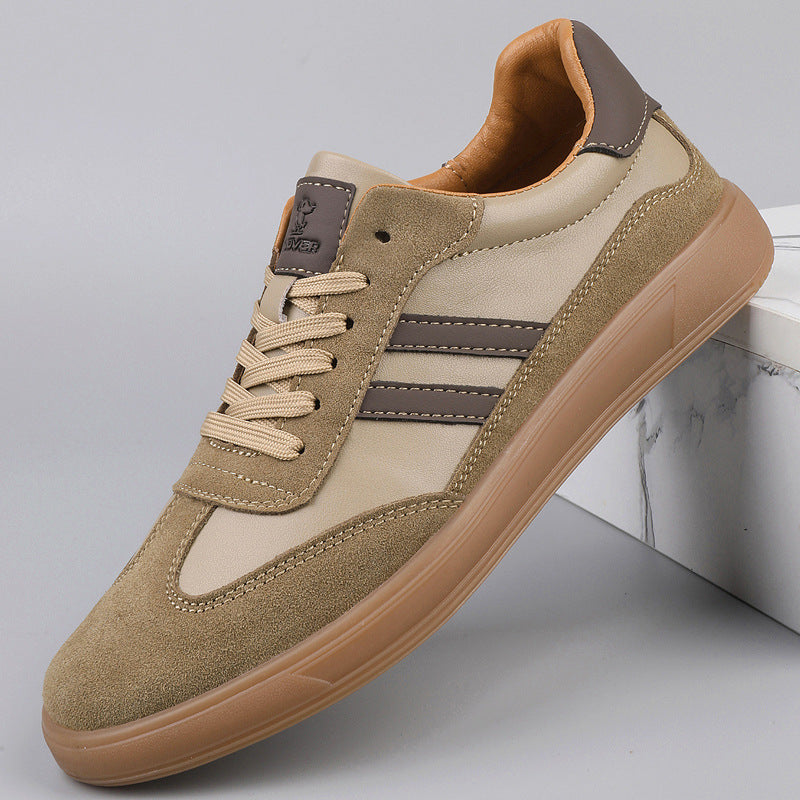 Sneakers daim kaki homme – vue latérale Henley