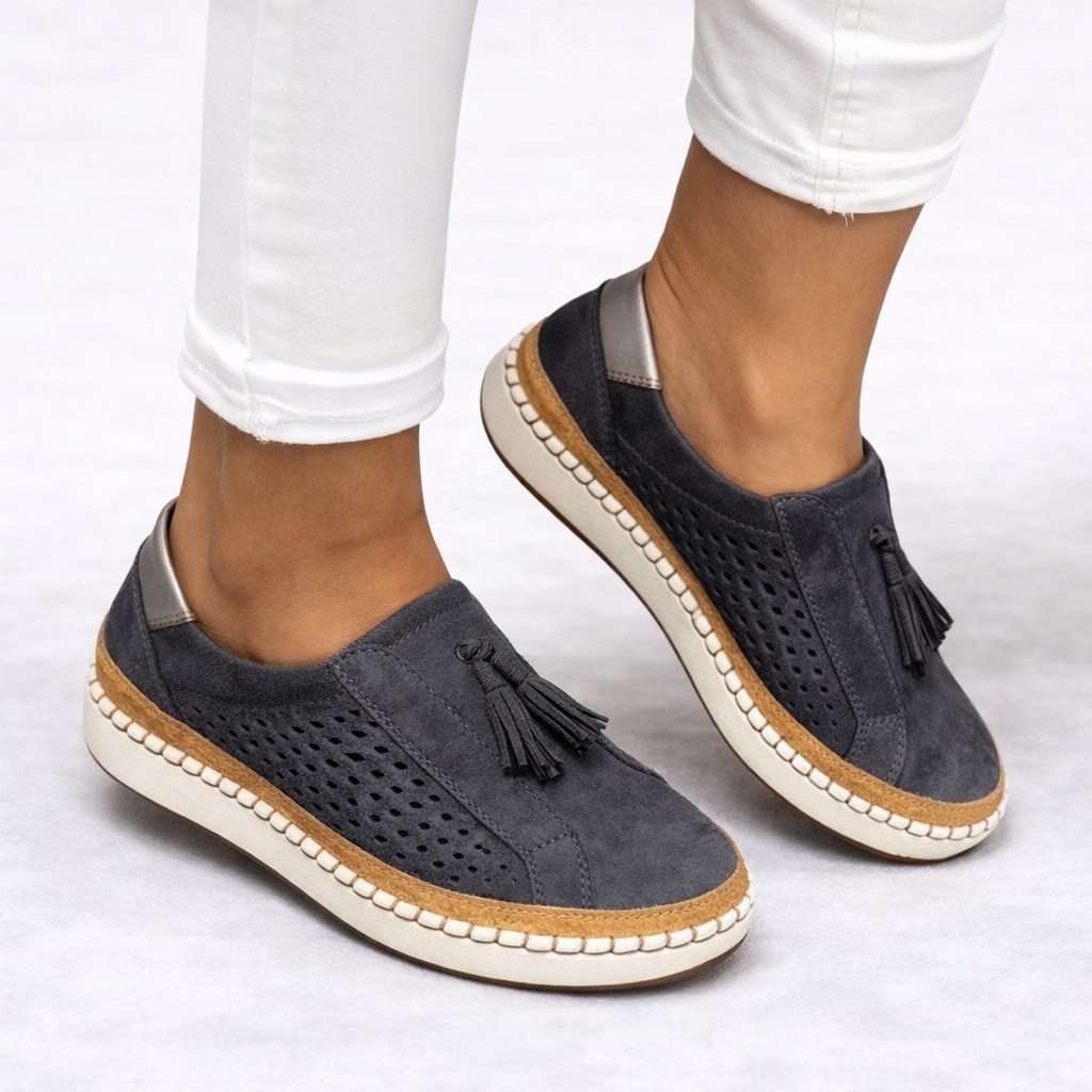 Chaussures Slip-On Orthopédiques Femme Noir – Valenne