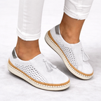 Chaussures Slip-On Orthopédiques Femme Blanc – Valenne