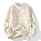 Pull homme maille torsadée