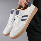 Henley Suede Trainer – vue de face silhouette basse profil
