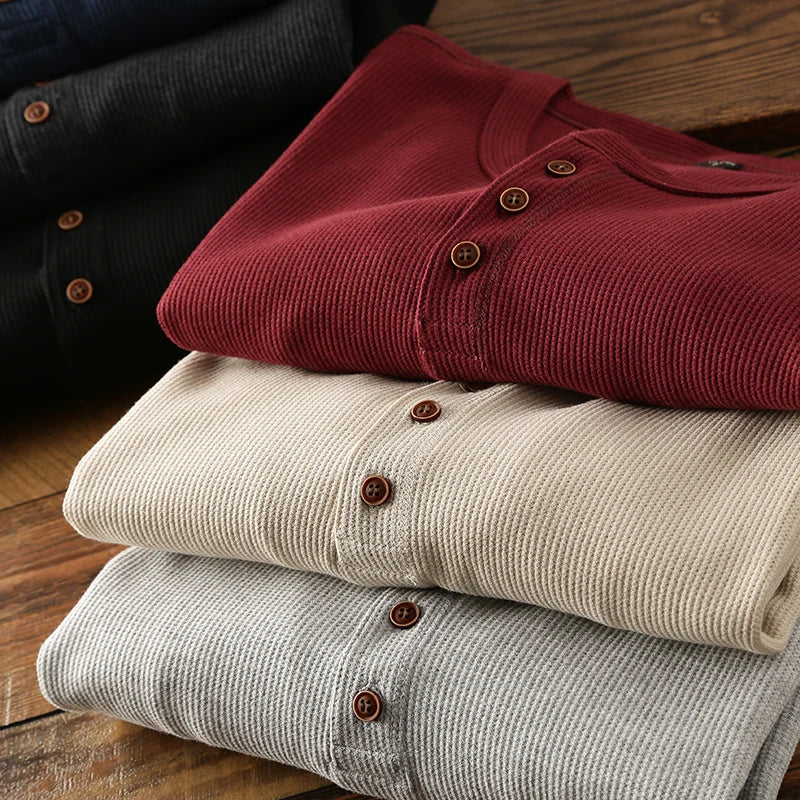 Chemise Henley Col 3 Boutons Détail – Valenne