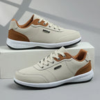 Fairfax Cushioned Trainer beige – sneakers anti-choc homme Valenne