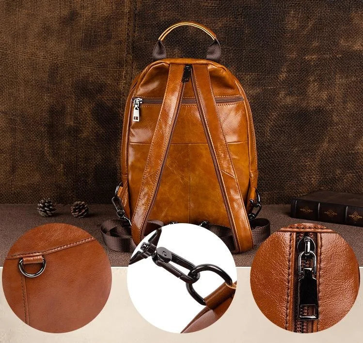 Sac à Dos Cuir Jase Détail Bretelles – Valenne