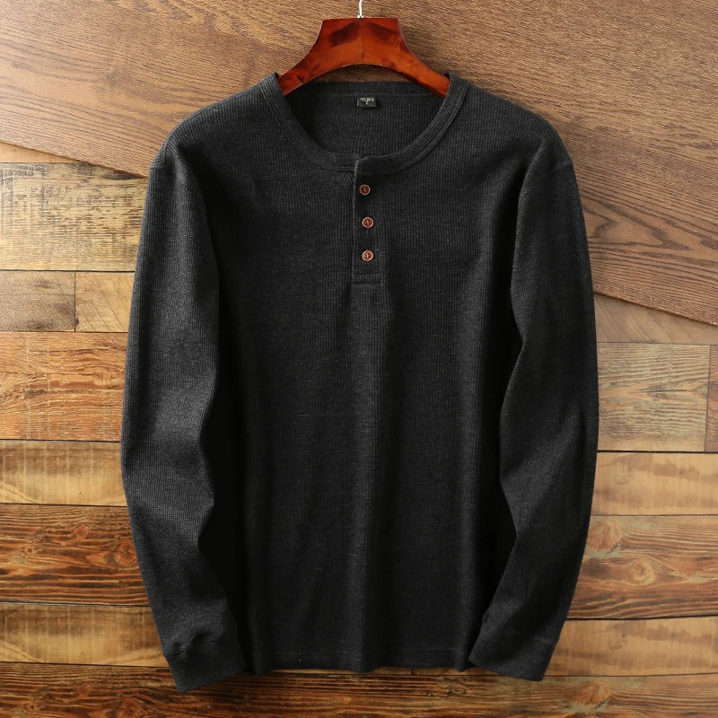 Chemise Henley Meyer Noir – Valenne