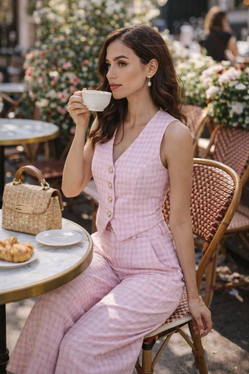 Tenue femme rose style européen