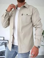 Overshirt Homme Gris Clair – Valenne