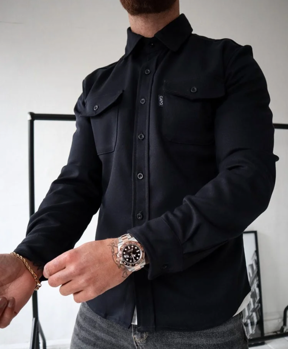Overshirt Homme Noir – Valenne