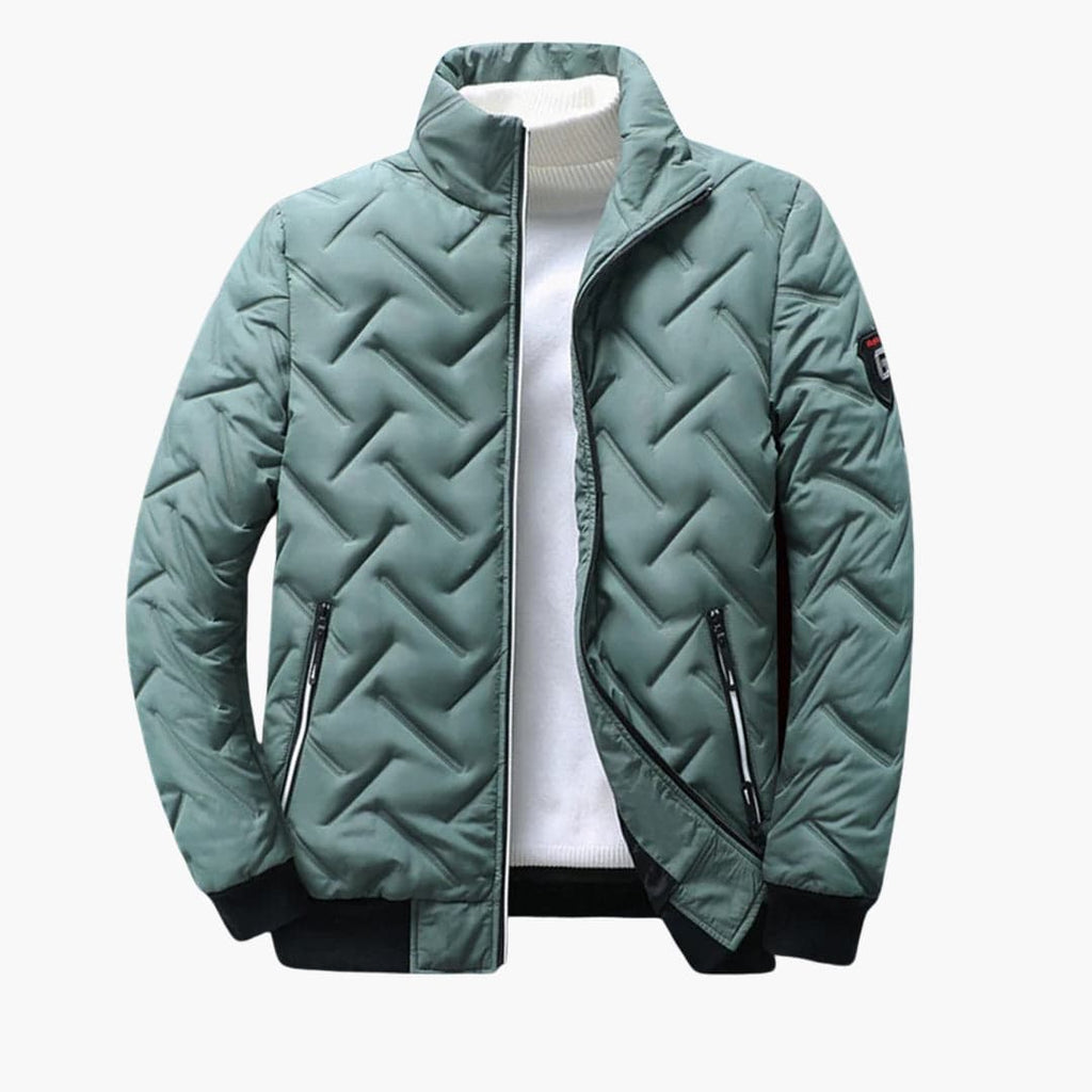 Veste matelasse homme verte zip poches latérales – style urbain