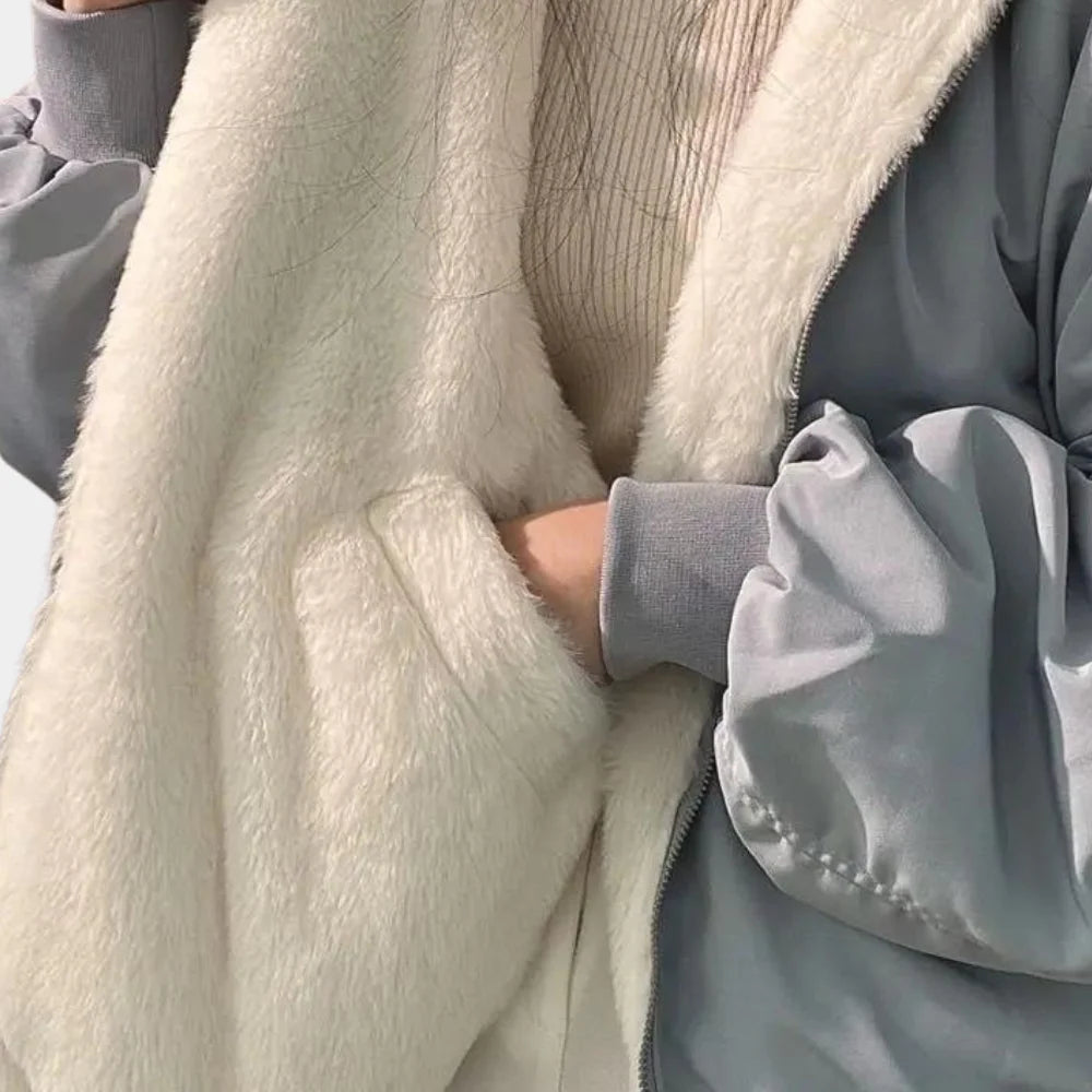 Veste d’Hiver Femme – Manteau Court à Capuche Chaud pour Froid Intense