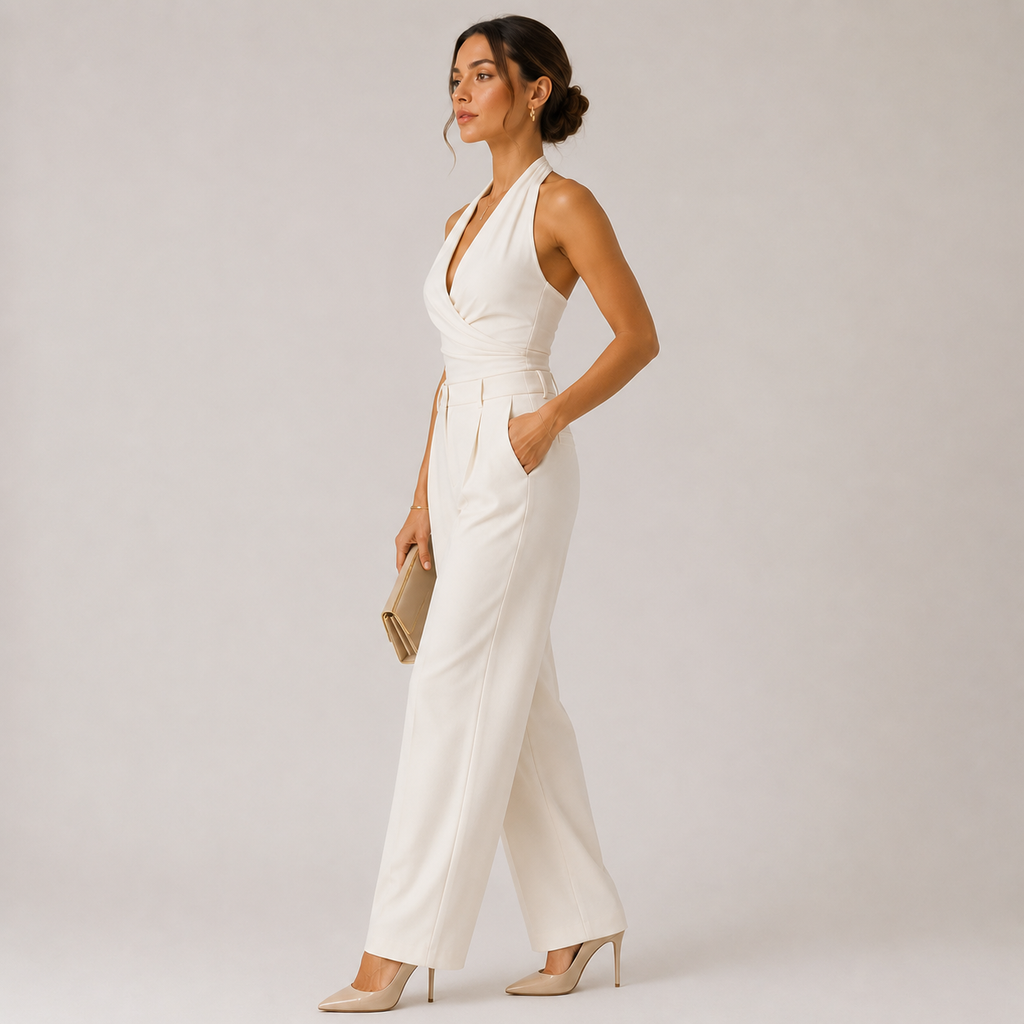 Combinaison Halter Femme Vue Face – Valenne